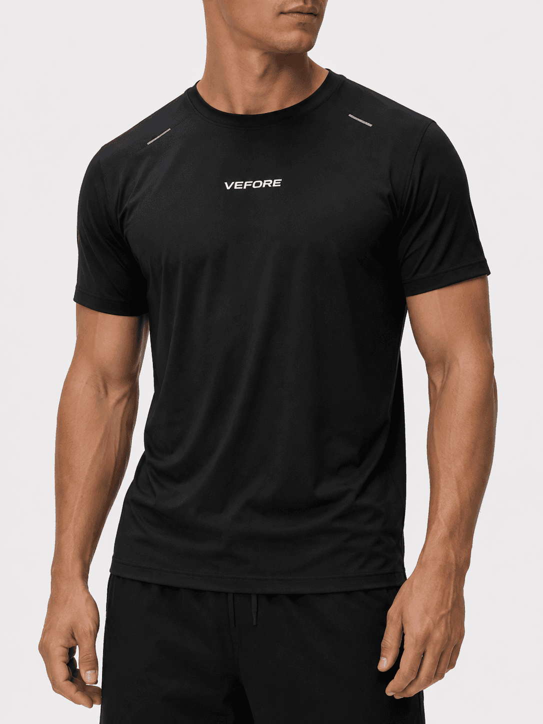 Motion Reflective Tee — worn, studio