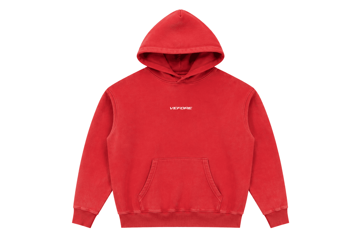 Washed Red Hoodie — front