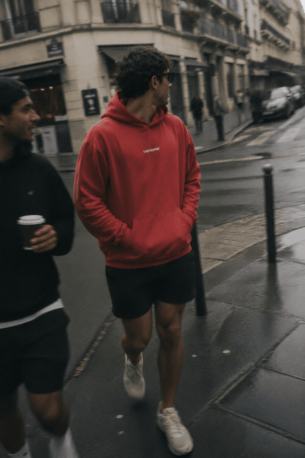 Motion Hoodie — worn, city